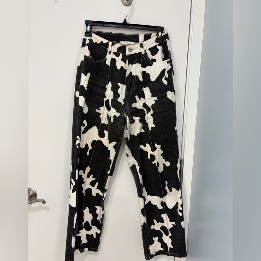Vintage cow print jeans